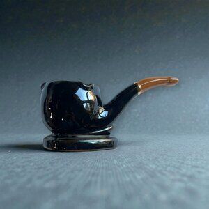 Vintage - Inarco Pipe Shaped Ashtray, Ceramic Japan Art Deco Pottery 4½"x8½"